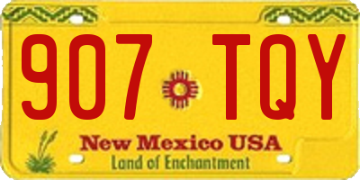 NM license plate 907TQY