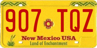 NM license plate 907TQZ
