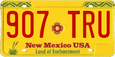 NM license plate 907TRU