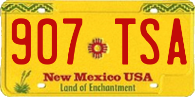 NM license plate 907TSA