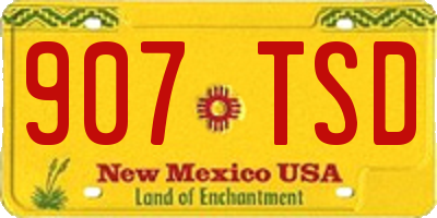 NM license plate 907TSD