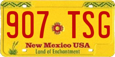 NM license plate 907TSG