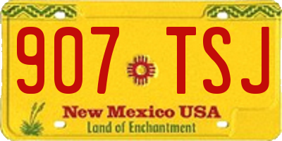 NM license plate 907TSJ