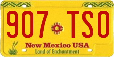 NM license plate 907TSO