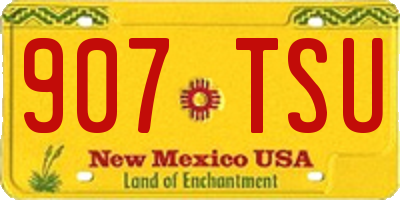 NM license plate 907TSU