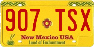 NM license plate 907TSX