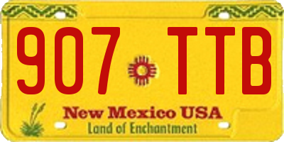 NM license plate 907TTB