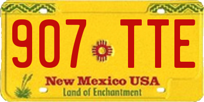 NM license plate 907TTE