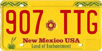 NM license plate 907TTG