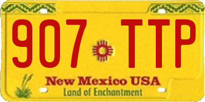 NM license plate 907TTP