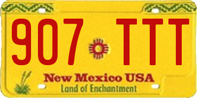 NM license plate 907TTT