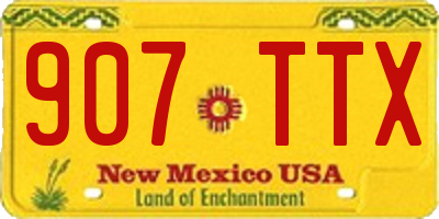 NM license plate 907TTX