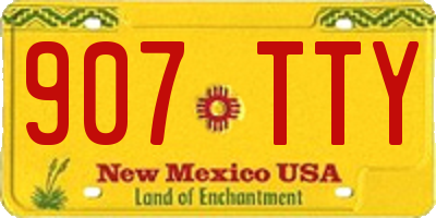 NM license plate 907TTY