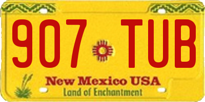NM license plate 907TUB