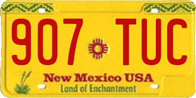 NM license plate 907TUC