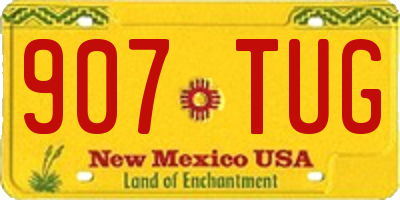 NM license plate 907TUG