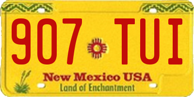 NM license plate 907TUI