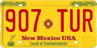 NM license plate 907TUR
