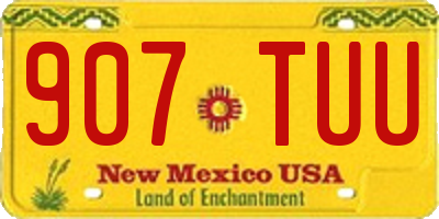 NM license plate 907TUU