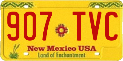 NM license plate 907TVC