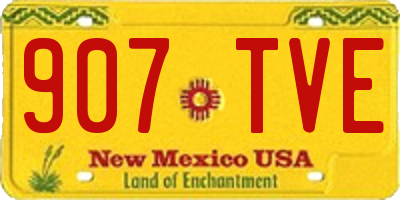NM license plate 907TVE