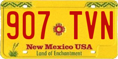 NM license plate 907TVN