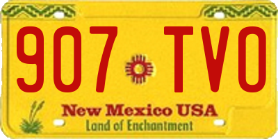 NM license plate 907TVO