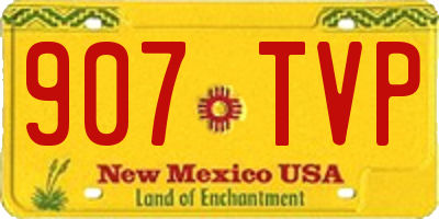 NM license plate 907TVP