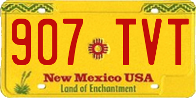 NM license plate 907TVT