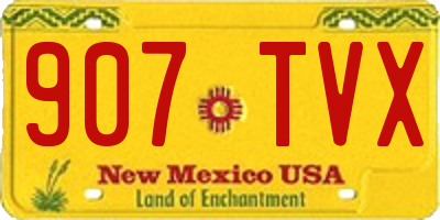 NM license plate 907TVX