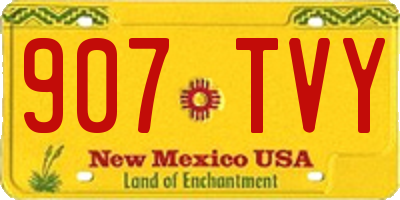 NM license plate 907TVY