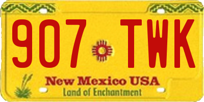 NM license plate 907TWK