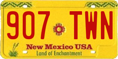 NM license plate 907TWN
