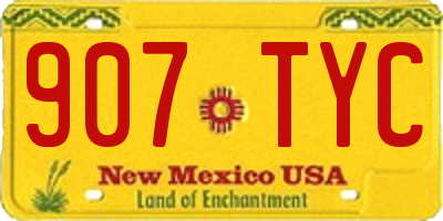 NM license plate 907TYC