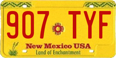 NM license plate 907TYF