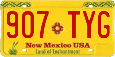 NM license plate 907TYG