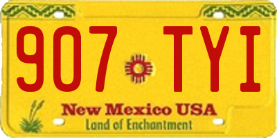 NM license plate 907TYI