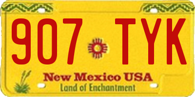 NM license plate 907TYK