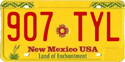 NM license plate 907TYL