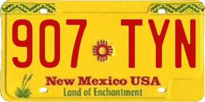 NM license plate 907TYN