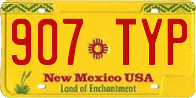 NM license plate 907TYP