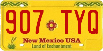 NM license plate 907TYQ