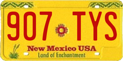 NM license plate 907TYS