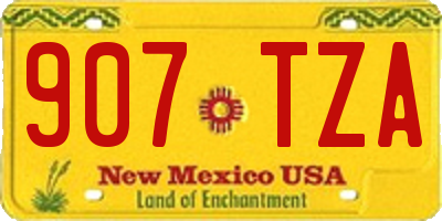 NM license plate 907TZA