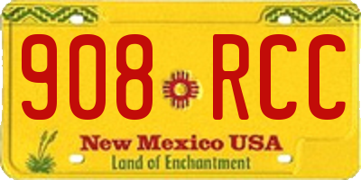 NM license plate 908RCC