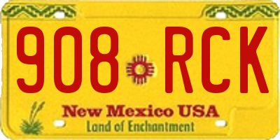 NM license plate 908RCK