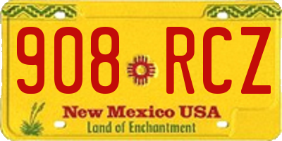 NM license plate 908RCZ