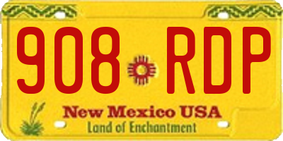 NM license plate 908RDP