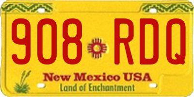 NM license plate 908RDQ
