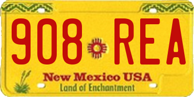 NM license plate 908REA